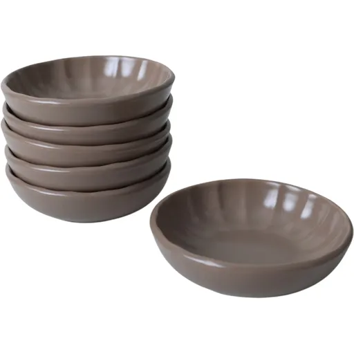 Set de 6 boluri din ceramică Laguna 12 cm, maro, maro