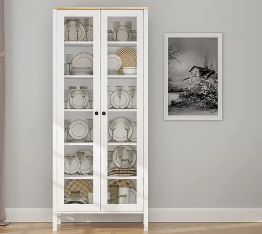 Corp biblioteca, Hanah Home, FRN-20074, 83x194x35 cm, Maro/Alb