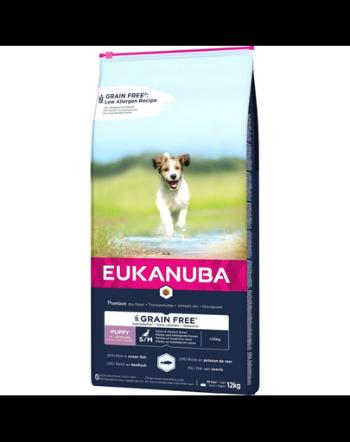 EUKANUBA Grain Free Puppy Small&amp;Medium hrana uscata catei talie mica si medie, fara cereale 12 kg