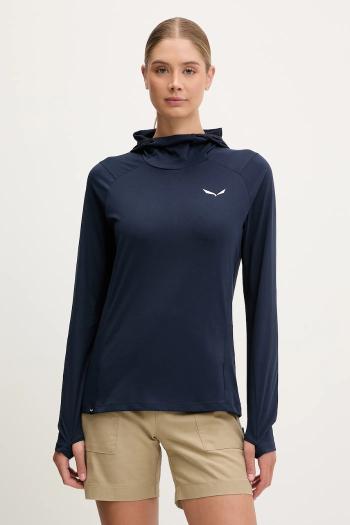 Športové tričko s dlhým rukávom Salewa Puez Sun tmavomodrá farba, s polorolákom, 00.0000029099