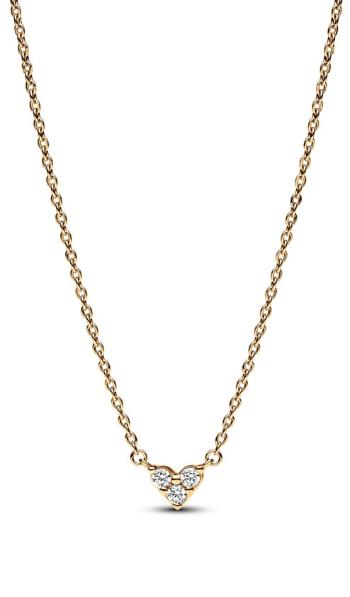 Pandora Colier placat cu aur Inimioară Shine Timeless 363014C01-45