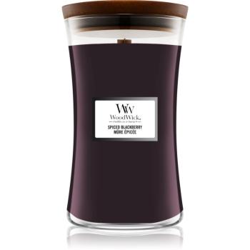 Woodwick Spiced Blackberry lumânare parfumată cu fitil din lemn 609,5 g