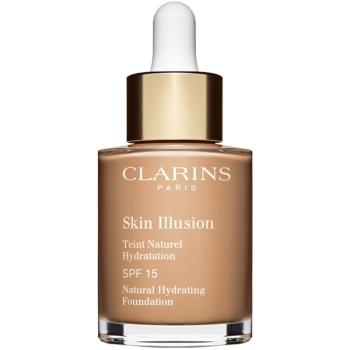 Clarins Skin Illusion Natural Hydrating Foundation makeup radiant cu hidratare SPF 15 culoare 108,5W Cashew 30 ml