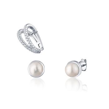 JwL Luxury Pearls Set modern de cercei placați cu aur (1x cercel, 2x cercei de piatră) JL0808