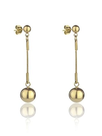 Marc Malone Cercei suspendați placați cu aur Amanda Gold Earrings MCE24002G