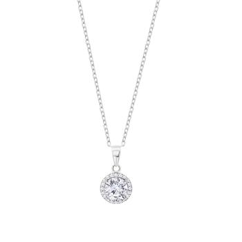 Lotus Silver Colier elegant din argint cu zirconi transparente LP3104-1 / 1 (lanț, pandantiv)