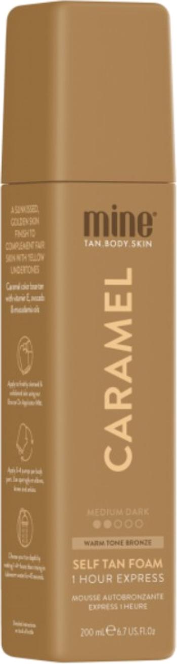 Minetan Spumă autobronzantă cu efect auriu Caramel (Self Tan Foam) 200 ml