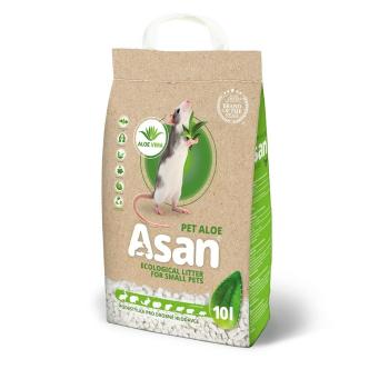 Asan Pet Așternut organic pentru iepuri pitici șirozătoare Aloe, 10 l