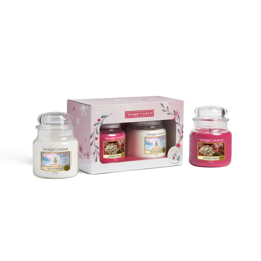 Yankee Candle Set cadou de Crăciun cu 2 lumânări medii Classic