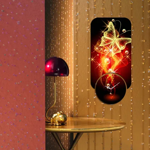 Ceas de perete, YMS-70, Dimensiune: 68 x 32 cm, Multicolor