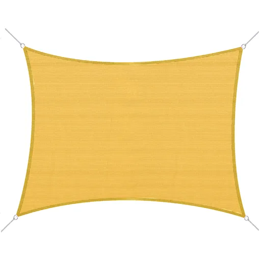 Outsunny Voal de umbrire Panza Solara rectangulara 6L x 4l m HDPE Galben | Aosom Romania