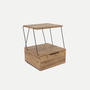 Măsuță de noptieră Tekoba Pine, naturală