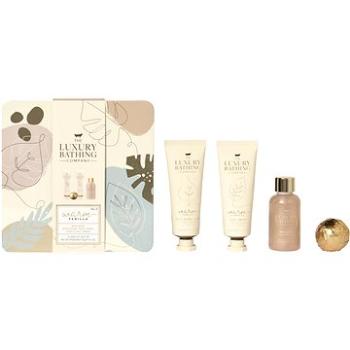 GRACE COLE Darčeková sada telovej a kúpeľovej kozmetiky v plechovej škatuľke - Vanilka, 4ks (5055443694175)