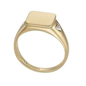 Fossil Inel din oțel placat cu aur pentru femei Ellis JF04791710 54 mm