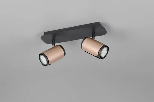 Plafoniera Gillan, TRIO, 30x12x16 cm, 10W, 2x GU10, metal, bronz