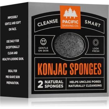 Pacific Shaving Konjac Sponges burete exfoliant blând faciale 2 buc