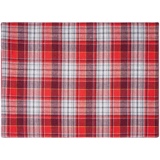 Suport de farfurie Home Elements Carouri roșu-gri, 33 x 45 cm