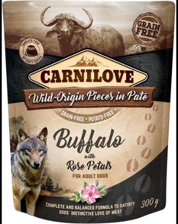 CARNILOVE  Hrana umeda pentru caini cu bivol si ​​petale de trandafir 300g