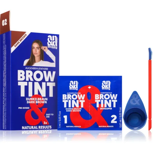 A.N.D. Beauty Brow Tint culoare pentru sprancene culoare Dark Brown 3x1.67 ml