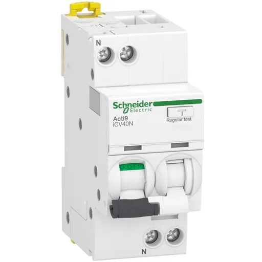 Intrerupator automat cu diferential RCBO Acti9, ICV40N 1P+N 16A/10mA tip A, curba C Schneider A9DCA616