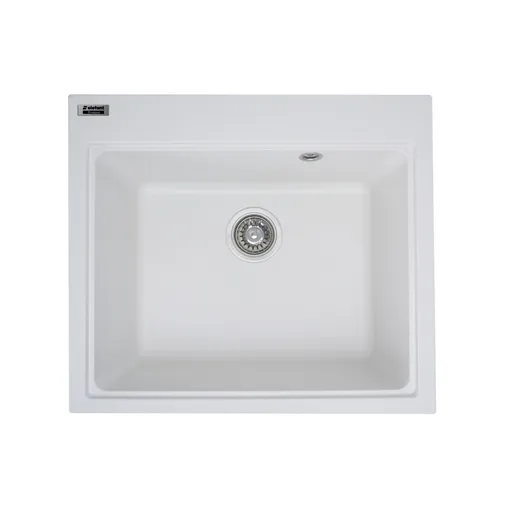 Chiuveta din Compozit de Granit pentru Bucatarie Elefant Premium 5852 Vesta Alb 580 x 518 mm