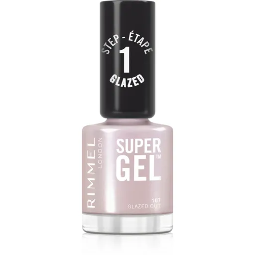 Rimmel Super Gel gel de unghii fara utilizarea UV sau lampa LED culoare 107 Glazed Out 12 ml