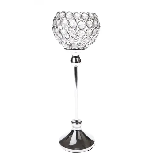 Suport de lumânare din metal Silverette, 29,5 x 10 cm