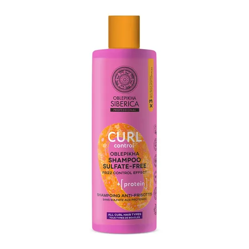 Natura Siberica Șampon proteic fără sulfați pentru păr creț Oblepikha (Curl Control Shampoo) 400 ml