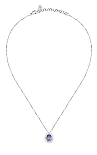 Morellato Colier elegant din argint cu zirconiu cubic violet Tesori SAIW282