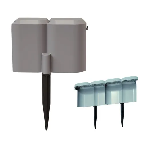 Palisadă pentru grădină Snail gri, 190 cm