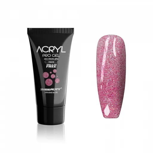 Acryl Pro Gel 2M Hema Free Micro Reflective Glitter Mauve - 15g