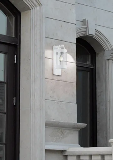 Aplica de perete pentru exterior Sambesi, TRIO, 12.5x33 cm, 28W, 1x E27, aluminiu, alb mat