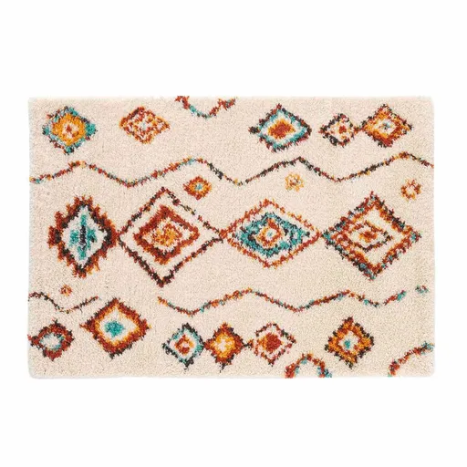 Covor dreptunghiular cu motiv berber colorat
