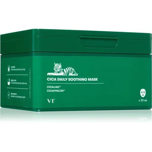 VT Cosmetics Cica Daily Soothing Mask mască facială intens hidratantă cu efect calmant pachet mare 30 buc