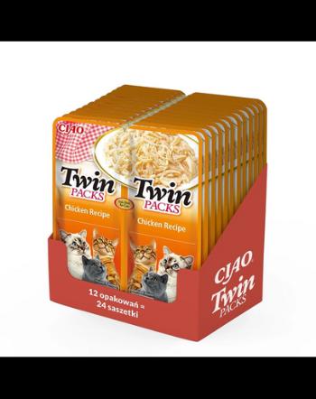 INABA Twin hrana complementara pisica 24x40 g pui in supa