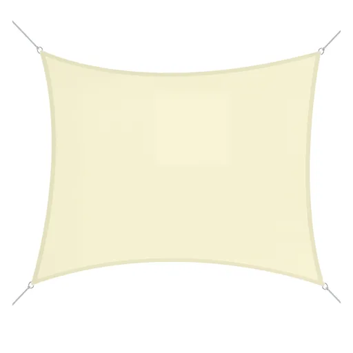 Outsunny Voal de umbra pătrat 3x3m material pentru exterior protecție anti-UV, pentru grădină terasă exterior patio piscină balcon, crem | Aosom Roman