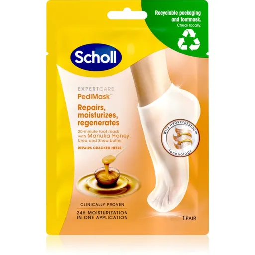 Scholl Pedimask™ Manuka Honey mască hrănitoare profundă pentru picioare 1 pereche