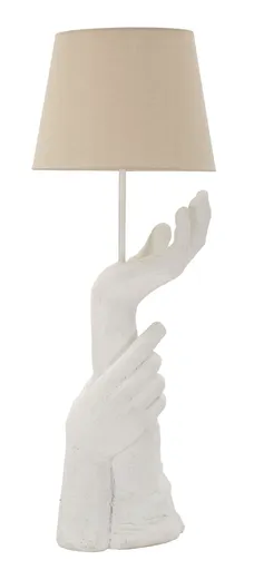 Lampa de masa Life, Mauro Ferretti, 1 x E27, 40W, 35x93 cm, polirasina/fier/textil, alb
