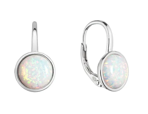 Evolution Group - Pavona Cercei din argint cu opal sintetic alb 11466.1 white