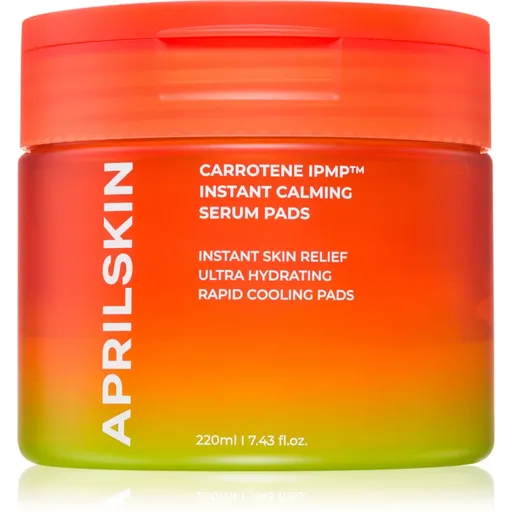 APRILSKIN Carrotene IPMP Instant Calming Serum Pads dischete demachiante cu efect calmant 80 buc