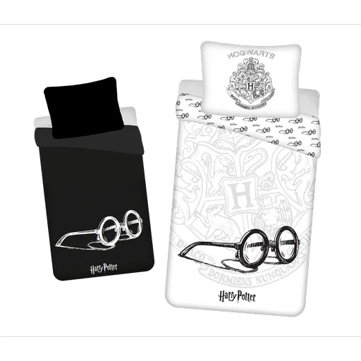 Jerry Fabrics Lenjerie de pat din bumbac luminosHarry Potter, 140 x 200 cm, 70 x 90 cm