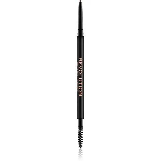 Makeup Revolution Precise Brow Pencil creion sprâncene precise cu pensula culoare Brown 0.05 g