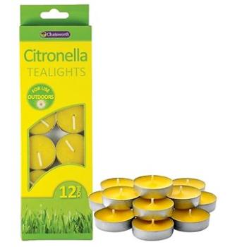 CITRONELLA čajové svíčky proti komárům 12 ks (5053249203744)