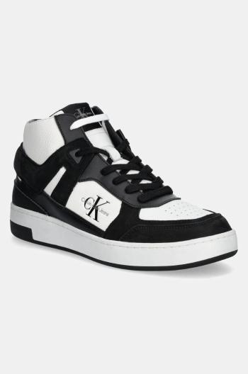 Sneakers boty Calvin Klein Jeans BASKET CUP MID LACEUP AUTHENTIC černá barva, YM0YM01109