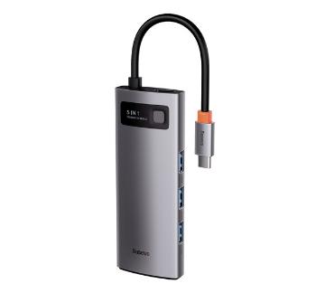 Baseus Metal Gleam USB-C Hub, 5-in-1 USB-C, 3XUSB, HDMI
