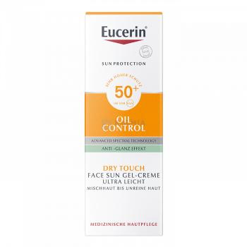 Eucerin Sun Oil Control SPF50+ napozó gél-krém arcra 50 ml