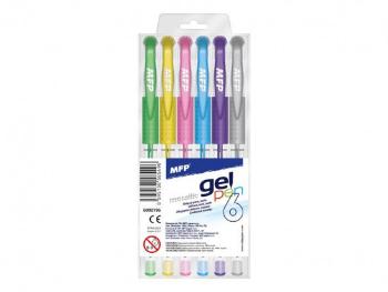 Gélové perá MFP Metalic GM1038 1mm sada 6 farieb