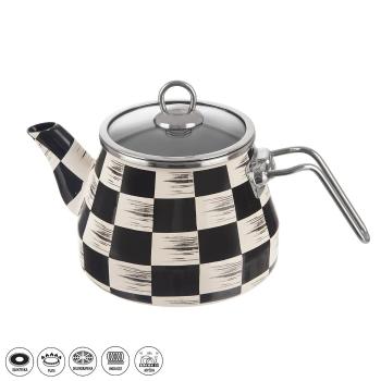 Ceainic emailat Orion Chessboard Lem, 2 l