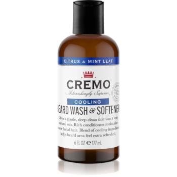 Cremo 2 in 1 Beard Wash & Softener șampon pentru barbă pentru bărbați Citrus & Mint Leaf 177 ml