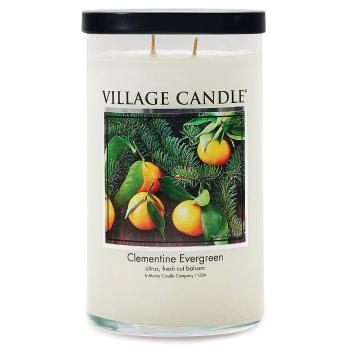 Village Candle Lumânare parfumată în sticlă Clementine Evergreen 538 g